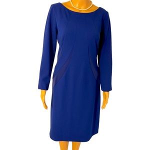 Adrianna Papelle long sleeved  Sheath Dress in Royal Blue size 12